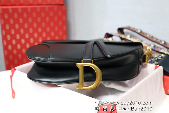 DIOR迪奧 Dior saddle 全皮系列 黑色大號 馬鞍包  zdo1215